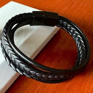 Elegant Multi-strand Faux Leather Bracelet